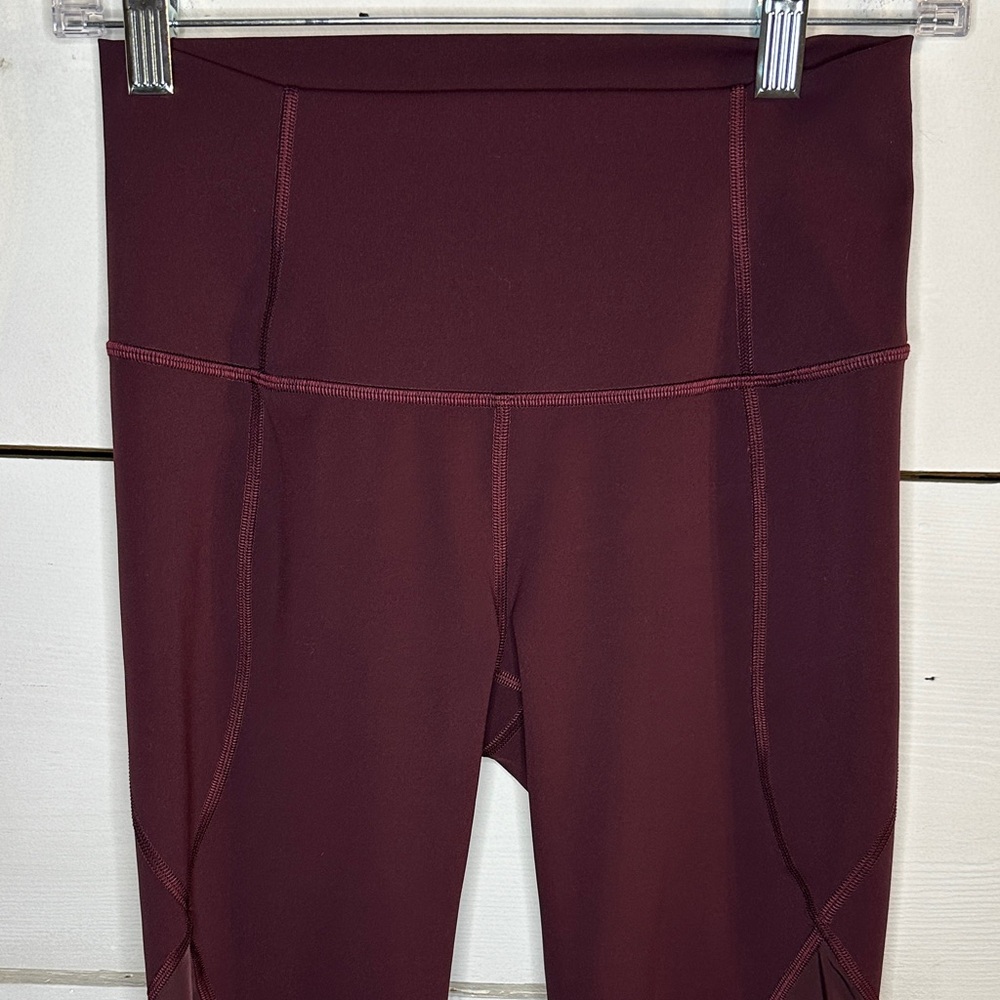 Lululemon Wunder Under High Rise Tight Leggings Chiffon Mesh Cassis - Picture 4 of 12